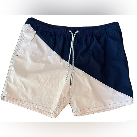 Vintage J. CREW Blue/Pale Pink Swim Trunks XL Unlined - Picture 10 of 10